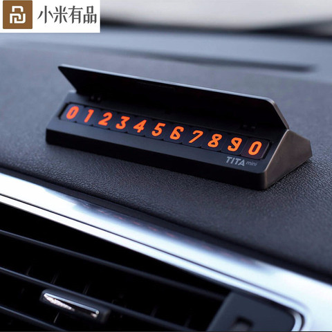 Nuevo Xiaomi Mija TITA Mini señal de parada de coche señal de parada de tarjeta de aparcamiento para coche Move TARJETA DE NÚMERO DE TELÉFONO creativo estéreo reverso Invisible ► Foto 1/6