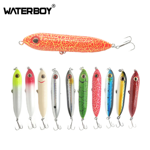 WATERBOY flotante lápiz atraer 9.6cm12.2g lápiz duro Señuelos de Pesca Topwater aparejos cebo Artificial para de pesca Jigging ► Foto 1/6