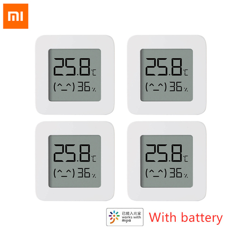 Nuevo XIAOMI Mijia Bluetooth termómetro 2 eléctrico inteligente higrómetro Digital trabajo con Mi aplicación de Sensor de humedad protector de silicona xiami xiomi ► Foto 1/6