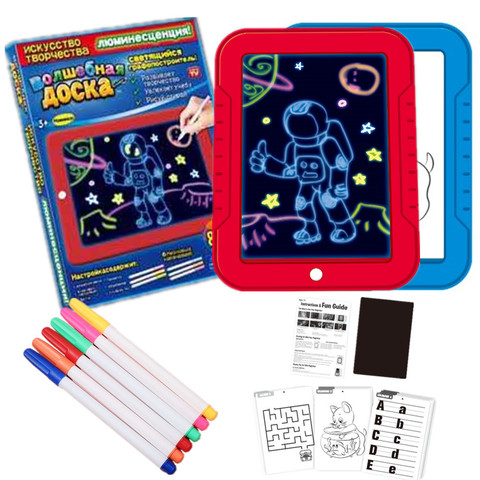 Panel de dibujo mágico 3D para niños, tablero luminoso de luz LED con bolígrafo de acuarela, juguete de desarrollo intelectual, herramienta de aprendizaje de pintura ► Foto 1/6