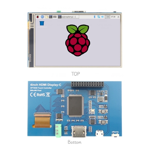 4 pulgadas LCD HDMI pantalla visualización táctil Panel LCD TFT módulo 800*480 para Banana Pi Raspberry Pi 2 Raspberry Pi 3 modelo B / B + ► Foto 1/4