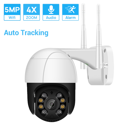 5MP Mini Pan/Tilt Wifi cámara de ONVIF IP inalámbrica cámara de seguimiento AI humanos detección 4xDigital Zoom impermeable ICSEE H.265 ► Foto 1/6