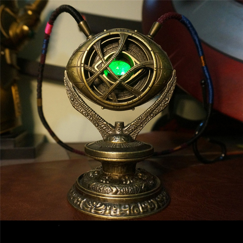 Colgante de Doctor Strange Ojo de cristal de Agamotto, collar de Los Vengadores Infinity War con Base, accesorios de Cosplay con luz ► Foto 1/5