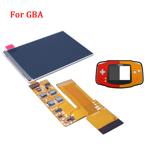 Kits de reemplazo de pantalla LCD V2 para retroiluminación Nintend GBA pantalla lcd de 10 niveles de alto brillo pantalla IPS LCD V2 para consola GBA ► Foto 1/6