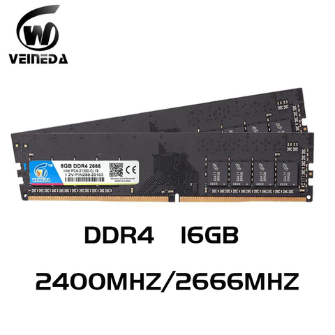 Ddr4 16 gb PC computadora RAM 8GB 16 GB Memoria DDR 4 PC4 2400 2666Mhz escritorio DDR4 placa base Memoria 288-pin ► Foto 1/5