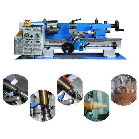 Minimáquina de alta precisión para torno de Metal, herramienta de fresado de velocidad Variable, 750x380x380mm, para tienda DIY, 1 unidad ► Foto 1/6