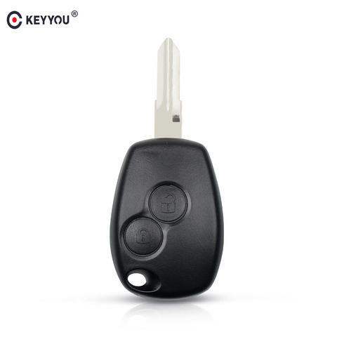 KEYYOU 2 botón remoto clave Shell caso cubierta Fob para Renault Megan Modus Clio Modus Kangoo Logan Sandero plumero Coche alarma de vivienda ► Foto 1/6