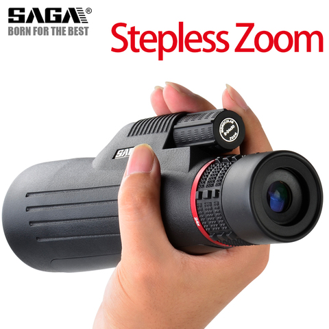 SAGA-telescopio Monocular con Zoom 8-24x50, alta potencia, BAK4, de cristal, profesional, caza, Camping, para exteriores ► Foto 1/6