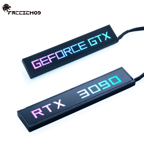 FREEZEMOD-Panel lateral GPU RTX3090, decoración de PC, tarjeta gráfica, lámpara Faith, Enfriador de agua, pieza, 5V3PIN AURA ARGB, sincrónico ► Foto 1/1