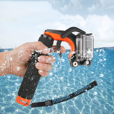 Juego de disparador de pistola flotante Bobber Grip para GoPro Hero 6 5 7 Xiaomi Yi 4K SJCAM SJ4000 H9r Cam Phone Dome Go Pro accesorio ► Foto 1/5