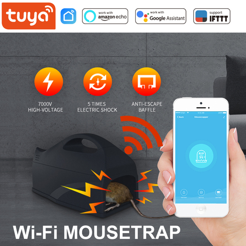 Tuya-trampa para ratones inalámbrica, trampa para ratones, trampa para plagas, Mata roedores, WiFi, Sensor, APP de Control para teléfono móvil, aplicación Smartlife ► Foto 1/5