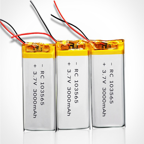 3,7 V 3000mAh 103565 batería recargable de polímero de litio para Tablet móvil chargingGPS PSP PAD e-book máquina POS de ► Foto 1/6