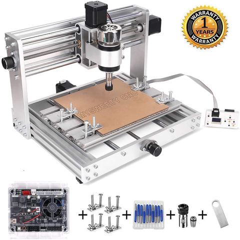 Grabador CNC 3018 Pro MAX con husillo de 200W, controlador GRBL máquina CNC de bricolaje, fresadora Pcb de 3 ejes, grabador de enrutador de madera ► Foto 1/6