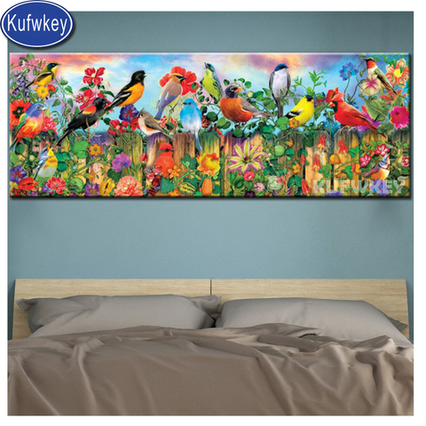 Pintura de diamante grande, pintura de pájaros, flores, naturaleza muerta, lienzo para diamantes, cuadro de mosaico moderno para decoración para sala de estar, bordado de diamantes 5d ► Foto 1/6