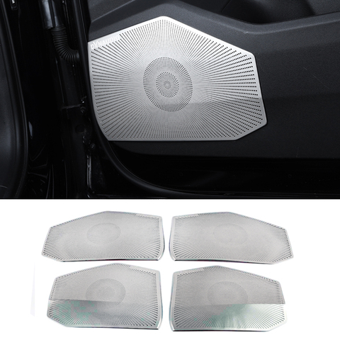 Volkswagen para VW Touareg Volkswagen CR7 2017-2022 Puerta de coche altavoz sonido cromo de la cubierta del altavoz molduras de Marcos Etiqueta Interior Accesorios ► Foto 1/6