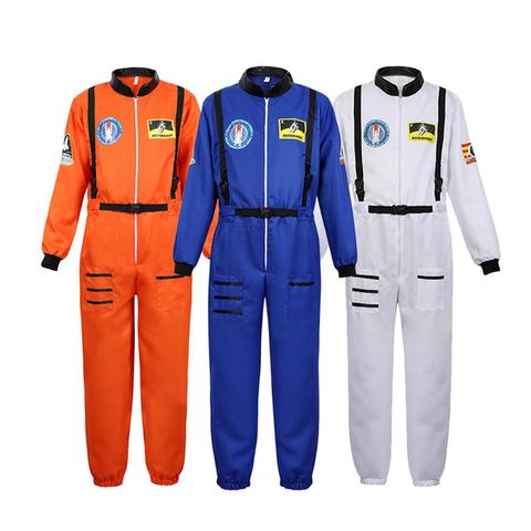 Disfraz de astronauta para adultos, traje espacial, para juegos de rol, disfraz de Spaceman, mono de vuelo, uniforme de talla grande ► Foto 1/6