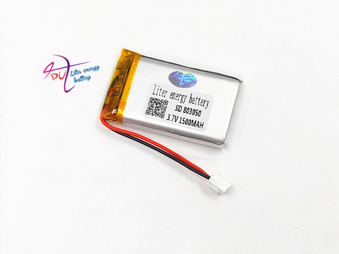 XHR-2P 2,54, 803050, 3,7 V 1500MAH batería de polímero de litio 803048 teléfono inalámbrico historia máquina de enseñanza 753050 ► Foto 1/5