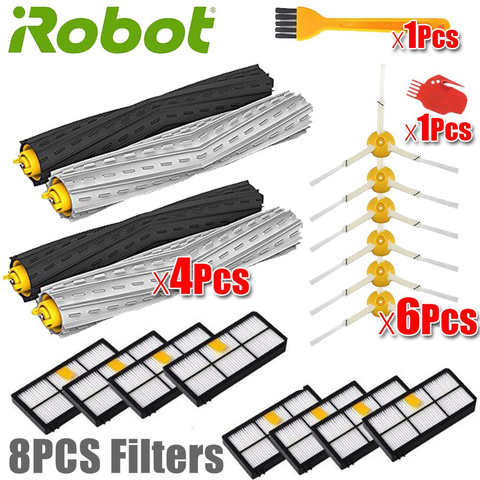 Kit de piezas para IRobot Roomba, set de elementos de la serie 800, 860, 865, 866, 870, 871, 880, 885, 886, 890, 900 y 960, incluye pinceles y filtros, diseñado para recoger la suciedad ► Foto 1/6