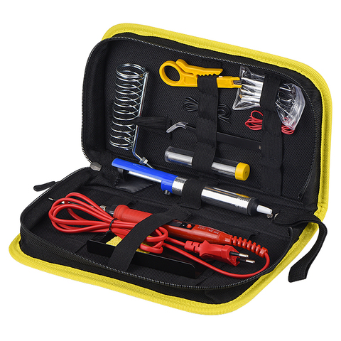 JCD-Kit de pistola para soldar 110V, 220V, 80W, herramientas de soldadura, puntas de soldadura, alambre, calentador de bomba de desoldar LCD de temperatura ajustable ► Foto 1/6
