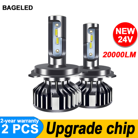 Luz LED BAGELED CSP H7 para coche, lámpara LED H4 H1 H3 HB3 9005, faro delantero 9006 hb4 H11, led de 20000LM, 24V, bombillas de faro delantero de coche ► Foto 1/6