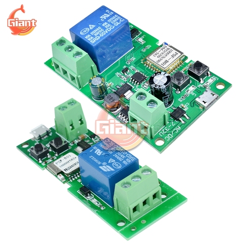 DC 5V 12V 24V eWelink WiFi inteligente módulo de relé interruptor relé temporizador de Control remoto inalámbrico empujando/Auto-bloqueo para Google ► Foto 1/6