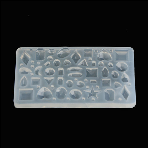 Moldes para colgantes rectangulares de silicona cabujón para Resina epoxi cristal 43 patrones molde fabricación de joyería herramientas DIY arte ► Foto 1/6