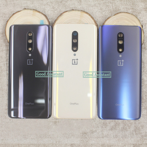 Original 6,7 pulgadas para OnePlus 7 Pro 1 + 1 + 7 Pro 1 + 1 + 7Pro GM1910 GM1911 GM1913 carcasa trasera para batería puerta funda carcasa trasera piezas de vidrio ► Foto 1/6