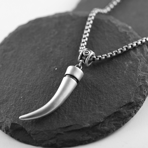 men necklace stainless steel vintage Necklace Man Ox horn type restoring ancient ways pendants  jewelry 2022 jewelry necklace ► Foto 1/1