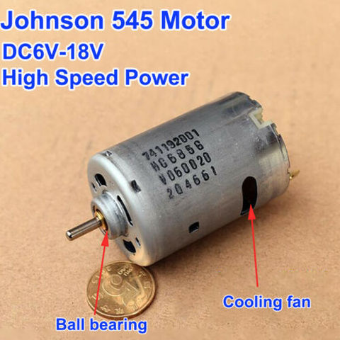 JOHNSON-rodamiento de bolas con ventilador de refrigeración HC685G, Motor de RS-545, CC de 12V, 14,4 V, 18V, alta velocidad, alta potencia, herramienta de taladro eléctrico ► Foto 1/4