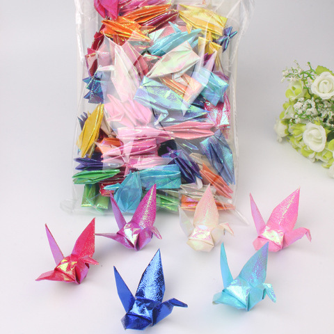 15cm DIY papel hecho a mano de la grúa perla brillo Origami grúa de la fiesta de cumpleaños de boda decoraciones regalo de San Valentín 6/20 Uds ► Foto 1/6