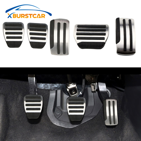 Xburstcar-pedales de coche MT para coche, piezas de cubierta de Pedal de acero inoxidable para Nissan x-trail T31 ROGUE Qashqai J10 Teana Altima ► Foto 1/6