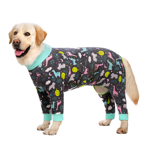 Pijamas medianos grandes para perros de compañía, ropa, Mono para perro, disfraz, abrigo para perros con estampado de dibujos animados, ropa, camisa, ropa, perro ► Foto 1/6