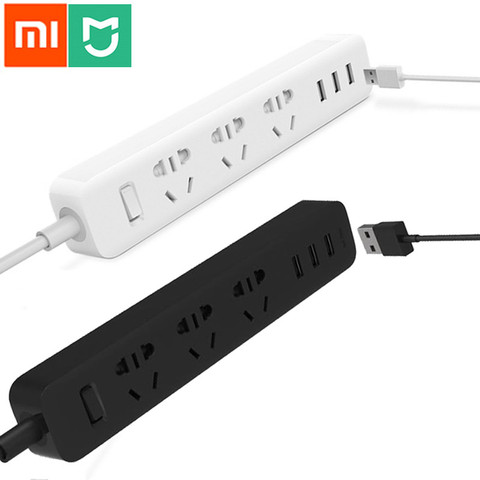 Xiaomi-regleta eléctrica Mi Home, toma de corriente con Wifi, Control remoto inalámbrico, 3/5 puertos, 3 tomas de corriente USB ► Foto 1/6