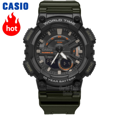 Reloj Casio Mejor venta de explosiones reloj hombres marca top lujo LED militar relogio reloj digital deporte 100m Reloj de cuarzo impermeable hombres relogio masculino erkek kol saati montre homme zegarek meski AEQ110 ► Foto 1/5