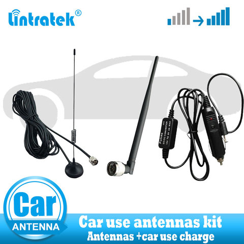 Lintratek-antena repetidora de señal para coche, 2g, 3g, 4g, compatible con DCS, GSM, AWS, Uds., amplificador de señal de teléfono WCDMA ► Foto 1/5