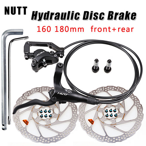 NUTT-Pinza de disco hidráulico para freno de bicicleta de montaña, juego de freno frontal derecho y trasero izquierdo de 22,2 MM, RT56, G3, HS1, Rotor de 160 y 180 mm ► Foto 1/6