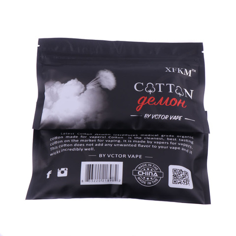 XFKM-atomizador de algodón orgánico Devil 1, 2, 5 bolsas, RDA, algodón, para RBA, RDA, bricolaje ► Foto 1/6