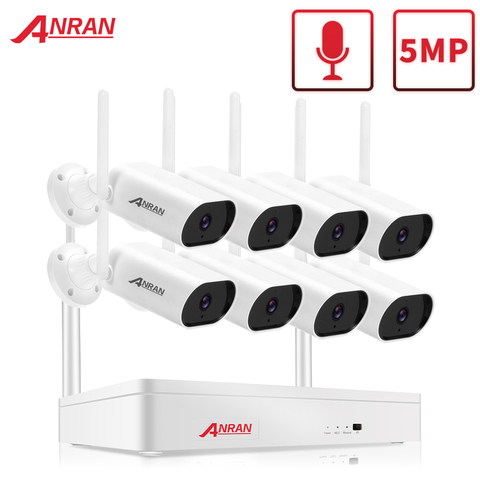 ANRAN-Kit de cámara de vigilancia de seguridad, sistema de cámara CCTV de 5MP, Kit NVR inalámbrico, 1920P, Audio por Wifi, cámara inalámbrica para exteriores ► Foto 1/6