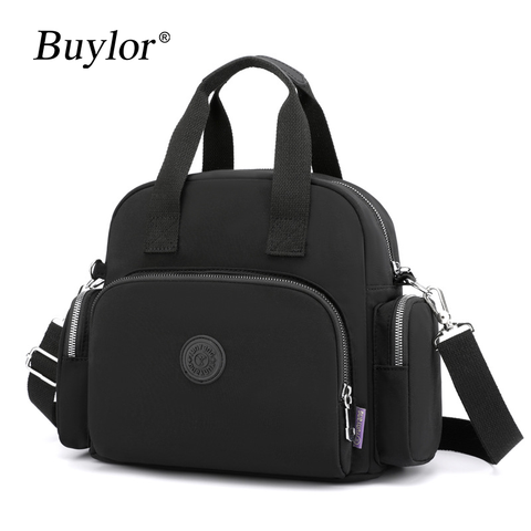 Buylor-Bolso cruzado con carga USB oculta para mujer, bolsa de mensajero de Color sólido, mochila femenina ► Foto 1/1