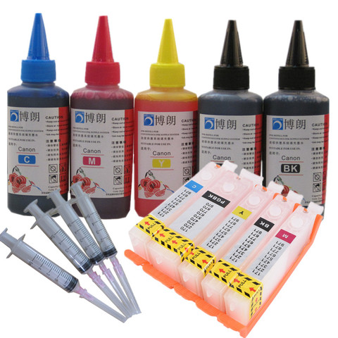 Kit de recarga de tinta recargable, cartucho de tinta recargable de PGI-470 para canon PIXMA MG5740 MG6840 TS5040 TS6040 TS 470 TS6040, 471, 5040 ► Foto 1/6