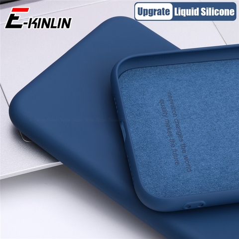 Funda de teléfono de silicona líquida Original para Xiaomi Mi 10T 9T 9 8 SE A3 A2 Note 10 Ultra Lite Poco F2 Pro X2 cubierta completa suave TPU ► Foto 1/6