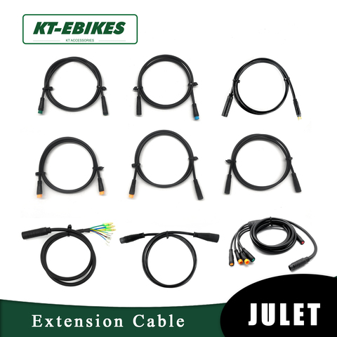 Julet-Cable de conversión para bicicleta eléctrica, Cable de extensión impermeable para luz de freno, pantalla de acelerador, 2, 3, 4 y 5 pines ► Foto 1/5