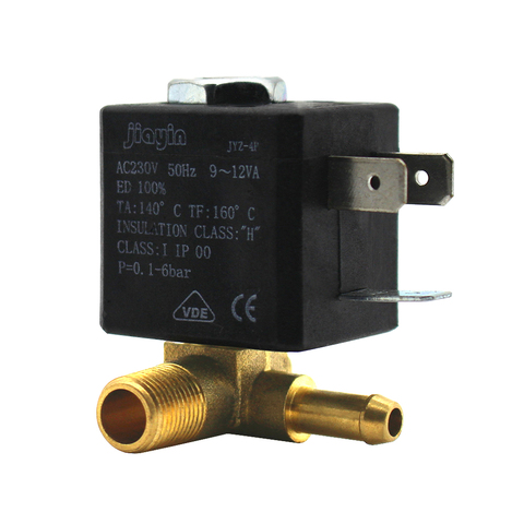 Jiayin-JYZ-4P de latón para máquina de café, generador de aire de vapor con válvula solenoide de agua, normalmente cerrado, 3mm, N/C, 2/2 vías, CA 230V, G1/8 