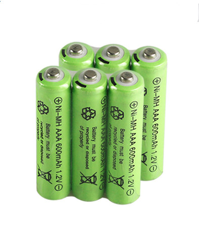 6 unids/lote 1,2 v AAA 600mAh recargable batería de control remoto de juguete recargable Ni-MH batería recargable envío gratuito ► Foto 1/3