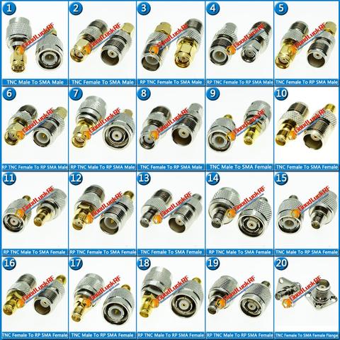 1X Uds Kit TNC a SMA RP SMA o RP TNC, SMA RP SMA conector de latón recta 4 agujero brida Coaxial de RF adaptadores ► Foto 1/6