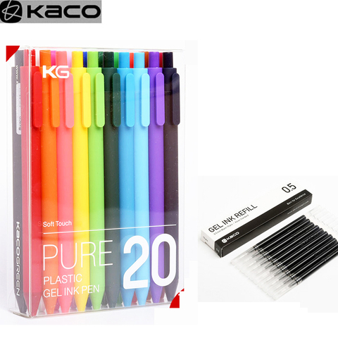 20 unids/set KacoGreen pluma KACO plumas firmar pluma 0,5mm firma plumas PREMEC recambio fluido de Suiza MiKuni Japón tinta de colores ► Foto 1/6