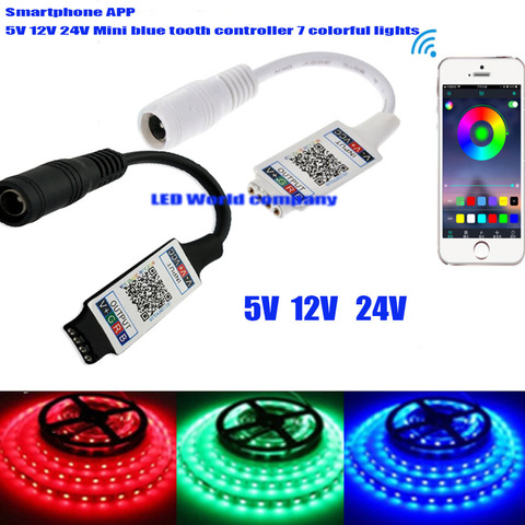 Minicontrolador RGB Bluetooth para música, banda de luz LED para tira de luces, CC de 5V, 12V, 24V, para tira LED RGB ► Foto 1/6