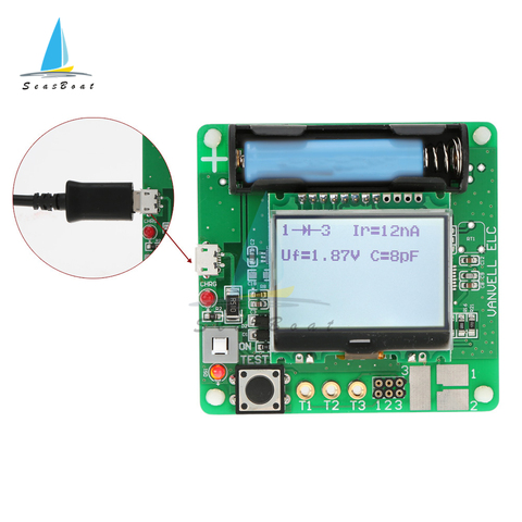 Medidor de resistencias de capacitancia, comprobador de transistores Digital de diodo, triodo, M328 ESR, ATmega328, MOS/PNP/NPN ► Foto 1/5