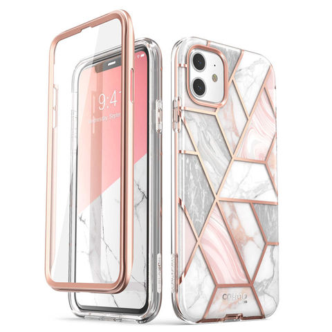 I-blason, carcasa para iPhone 11, 6,1 pulgadas (versión 2022), funda parachoques de mármol con brillo de cuerpo entero, Cosmo, con Protector de pantalla incorporado ► Foto 1/6