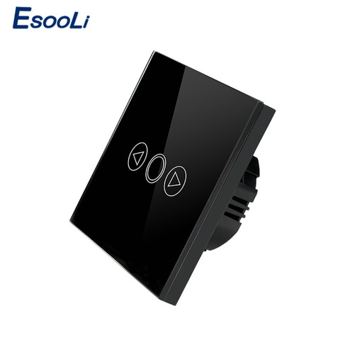 Esooli-Interruptor táctil para luz LED, toma de corriente de pared con Sensor táctil, Panel de vidrio de interruptor inalámbrico, 220v, estándar UE/RU ► Foto 1/6